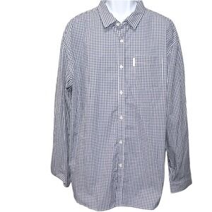 Marc Ecko Men's Cut &‎ Sew Dobby Plaid Shirt XXL Gingham Long Sleeve Button Down